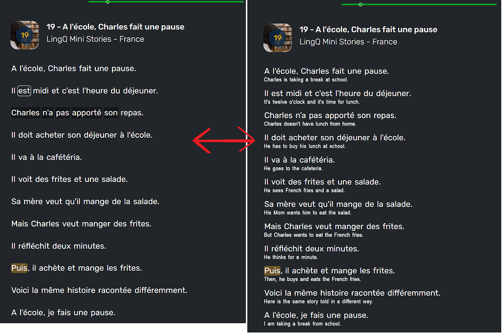 Keyboard shortcut to show/hide inline translation Support & Feedback