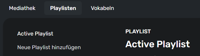 aktive Playliste